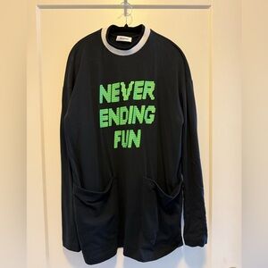 Tim Coppens Never Ending Fun printed MA-1 long sleeve